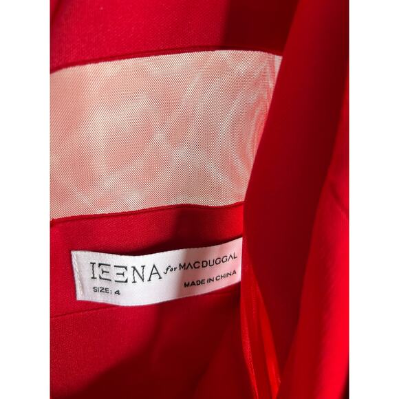 Ieena for MacDuggal-size 4-sheer mesh panel detail‎ column gown red NWT - Picture 8 of 8